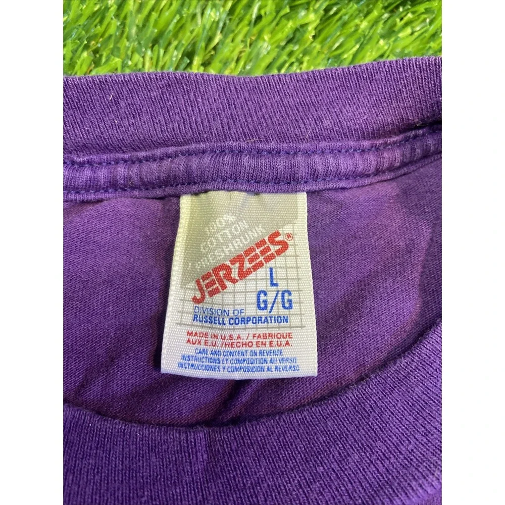 Vintage Jerzees LSU Tigers shirt Adult large purple Y2K retro football USA made